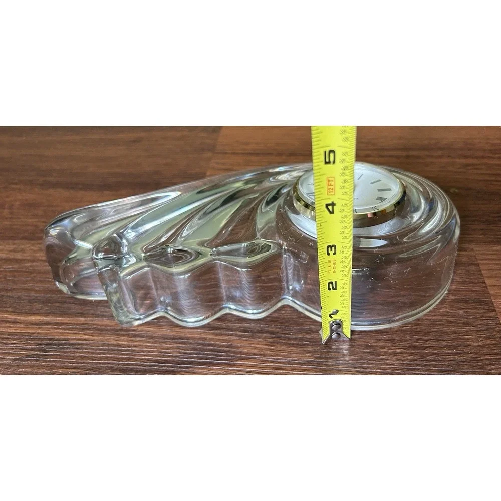 Mikasa Crystal Wave Quartz Mantle Desk Clock Germany
